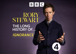 Cover image for Rory Stewart's podcast, The Long History of... Rory is standing facing the camera with his arms open.