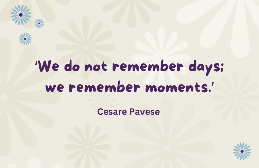 We do not remember days; we remember moments. Quote by Cesare Pavese